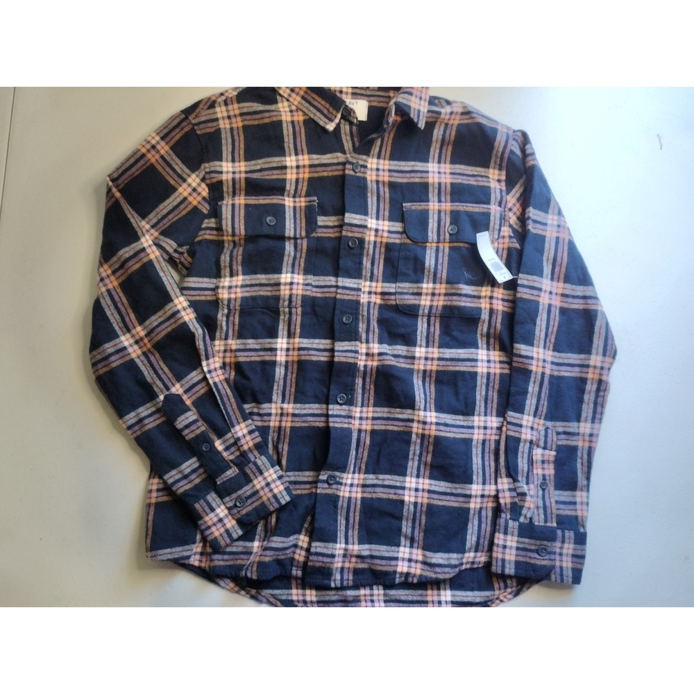 Old Navy Kids Flannel Shirt XL (14-16)‎ Plaid Long Sleeve Button Up